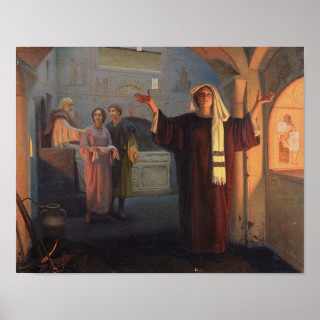 Póster En una catacumba, 1900 (Frente)