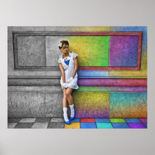 Póster En una ciudad arcoiris