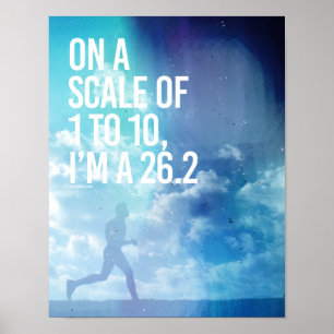 Póster En una escala de 1 a 10, soy un Fitnes en carrera 