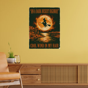 Póster En una oscura autopista del desierto Halloween Bru