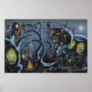 Póster En una velada tranquila a la luz de la luna