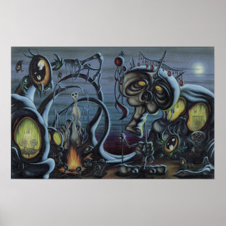 Póster En una velada tranquila a la luz de la luna