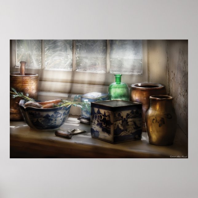Póster En una ventana de la cocina (Frente)