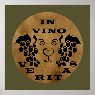 Póster en vino veritas