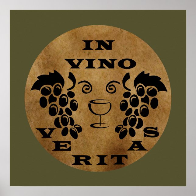 Póster en vino veritas (Frente)