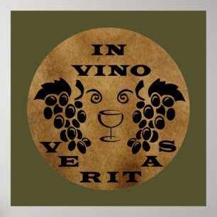 Póster en vino veritas