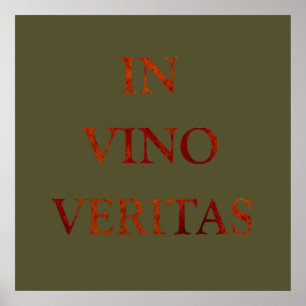 Póster en vino veritas