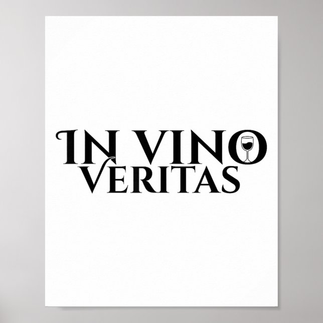 Póster En Vino Veritas _ Latino _ Antigua Roma _ Amor del (Frente)