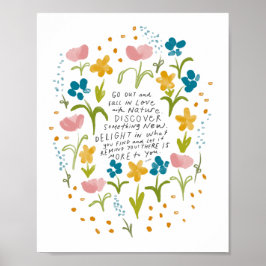 Póster Enamorada de la naturaleza - cita inspiradora