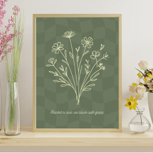 Póster Enamorado, florece con gracia