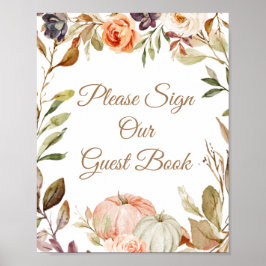 Póster Enamórate Calabaza Por Favor Firma Nuestro Invitad