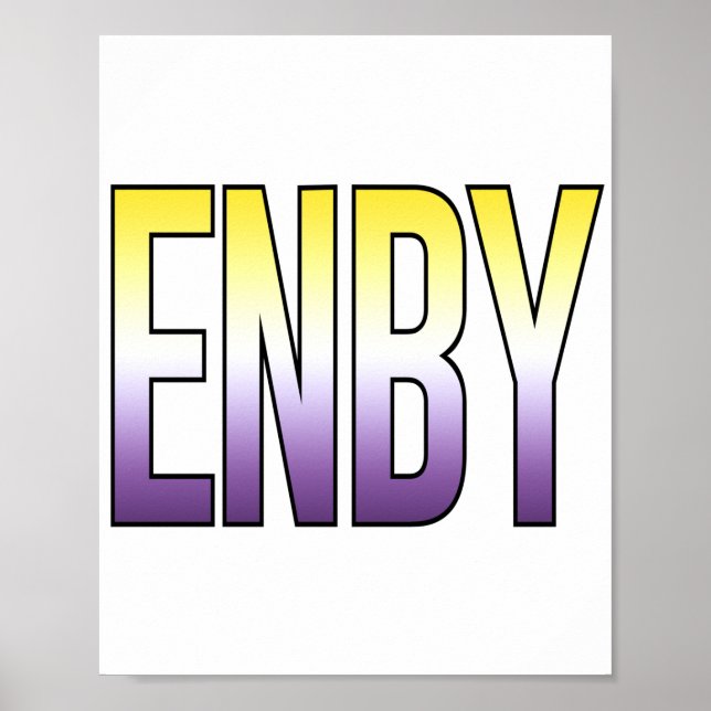 Póster ENBY - No binario (Frente)