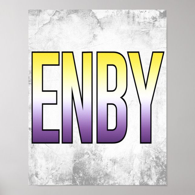 Póster ENBY - No binario (Frente)
