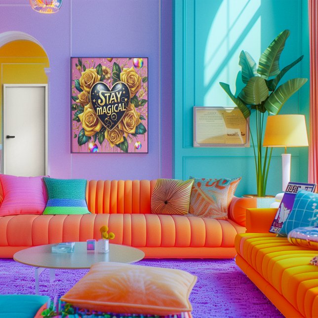 Póster Encantador Bouquet de Rosas dorados y corazón 12x1 (Subido por el creador)