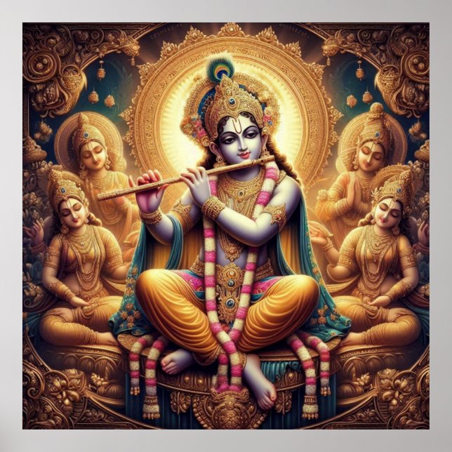 Póster Encantador brillante Detallado Murlimanohar Sri Kr (Frente)