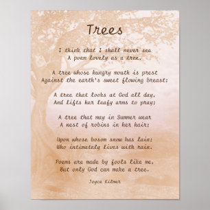 Póster Encantador Como Poema De La Naturaleza De Un Árbol
