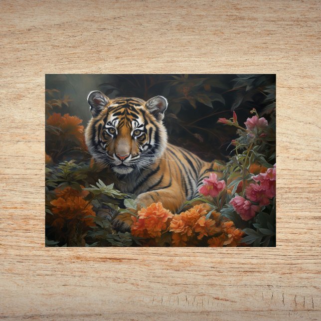Póster Encantador cubo de la jungla - Tigre acuarela mági (Subido por el creador)