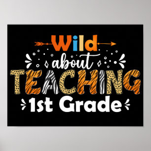 Póster Encantador de enseñar un profesor gracioso de prim