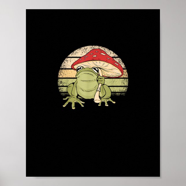 Póster Encantador Frog Mushroom Goblincore Toad Aes de Co (Frente)