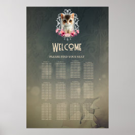 Póster Encantador, gatito esponjoso