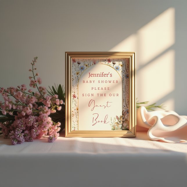 Póster Encantador libro de invitados para conejitos de fl (Subido por el creador)