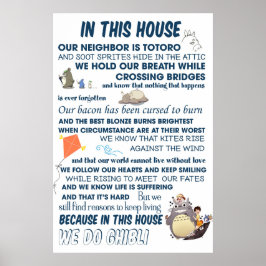 Póster Encantador Poster de cine Totoro