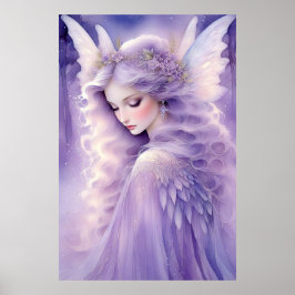 Póster Encantador Poster Purple Glow Fairy