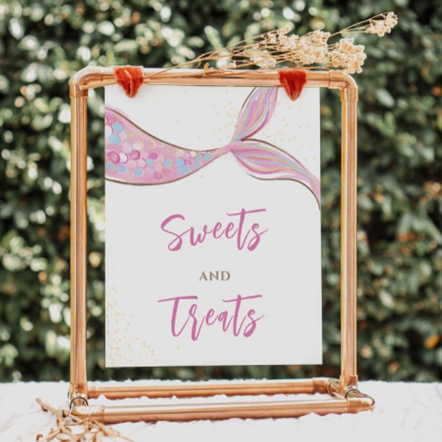 Póster Encantador Rótulo de cumpleaños de Sirena (Subido por el creador)