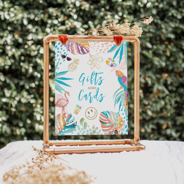 Póster Encantador Rótulo de regalos tropicales (Subido por el creador)