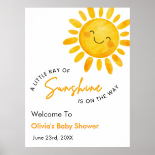 Póster Encantador Un Poco de Sol Bienvenida a la Fiesta d