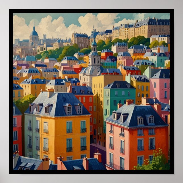 Póster Encantadora Ciudad de París (Frente)
