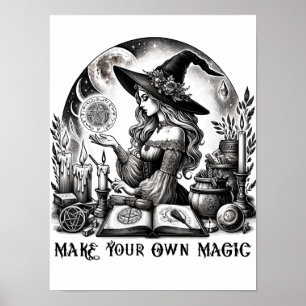 Póster Encantadora Farmacia de Brujas Haz Tu Propia Magia