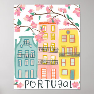 Póster Encantadoras casas en Portugal Trabajos artesanale