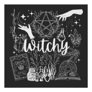 Póster Encantamiento Místico: Delicia de Diseño de Brujas