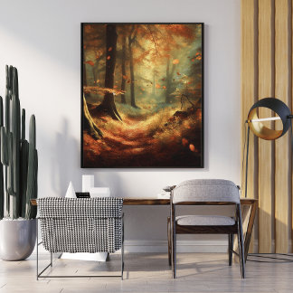 Póster Encantamiento otoñal: Bosque místico