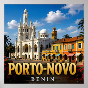 Póster Encanto Colonial de Porto-Novo y Patrimonio Beniné