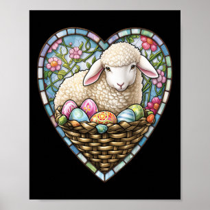 Póster Encanto de Pascua Cordero y Huevos de Pascua en Co