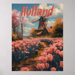Póster Encanto nostálgico: Holanda Vintage