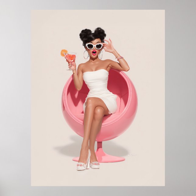 Póster Encanto Retro Glam Chic (Frente)