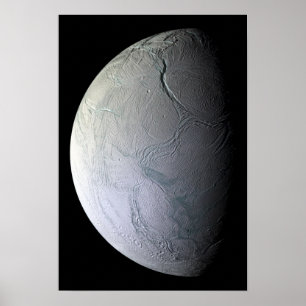 Póster Encélado de la luna de Saturno