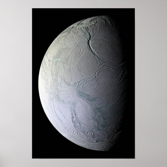 Póster Encélado de la luna de Saturno (Frente)