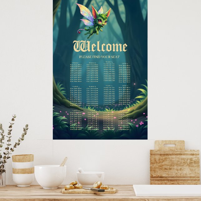 Póster Enchanted Fairy Critter – Magical Forest Sprite  (Cocina)