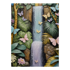 Póster Enchanted Falls Oasis