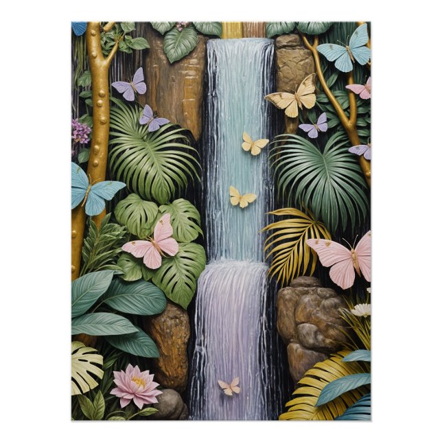 Póster Enchanted Falls Oasis (Anverso)