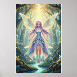 Póster Enchanted Forest Fairy | Magical Fantasy Art 
