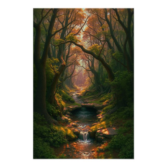 Póster Enchanted Forest Stream (Anverso)