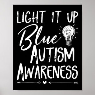 Póster Enciende El Autismo Azul Que Uso Azul Para El Auti