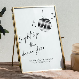 Póster Enciende el piso de baile   Rótulo Glow Sticks