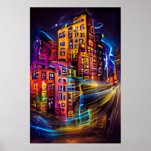 Póster Enciende La Noche 1 - Poster De Color Vivo