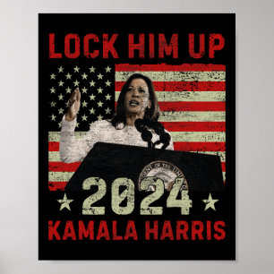 Póster Enciéndelo Kamala Harris 2024 Demócrata Bandera De